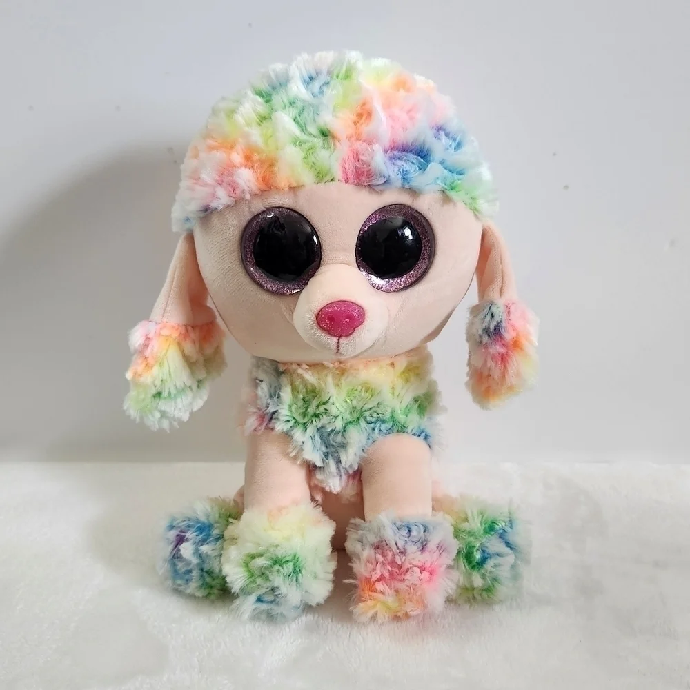Ty Rainbow Beanie Boos Poodle Dog 10